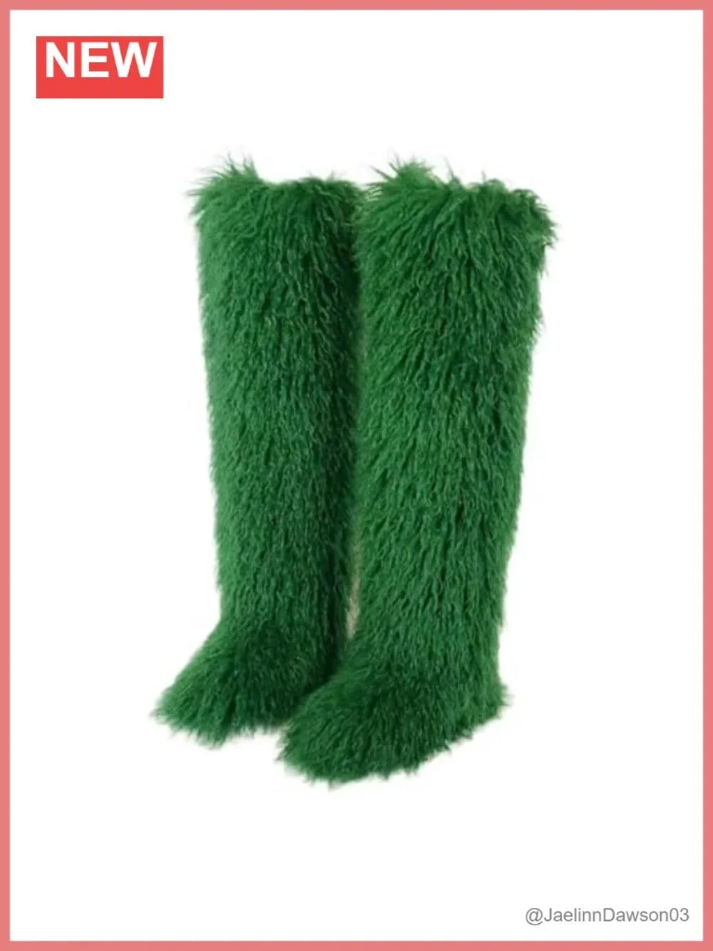 Faux Fur Over the Knee Boots Flat Thigh High Winter Boots 29 inch